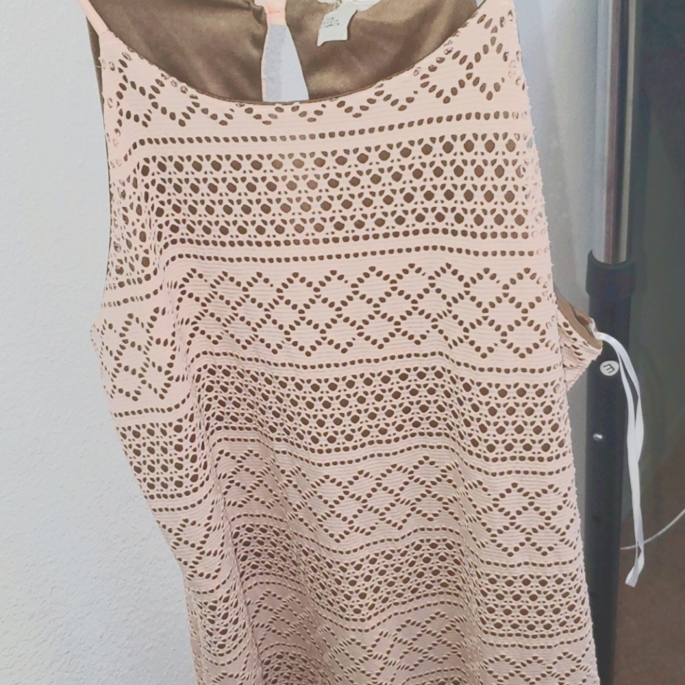 Peachy pink midi dress